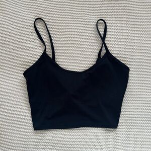 PINK Victoria Secret Black Sports Bra or Cropped Shirt with Twist Back
